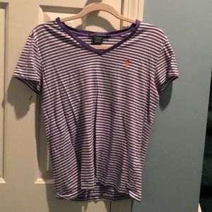 Purple striped Ralph Lauren polo tee